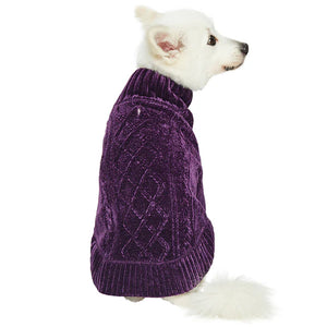 Cozy Dreams Dog Sweater in Dark Purple