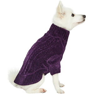 Cozy Dreams Dog Sweater in Dark Purple