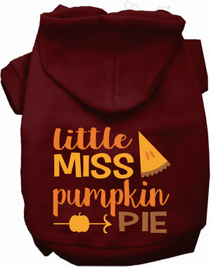 Little Miss Pumpkin Pie Pet Hoodie in Many Colors