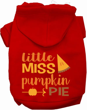 Little Miss Pumpkin Pie Pet Hoodie in Many Colors