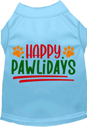 Happy Pawlidays Screen Print Shirt in Many Colors