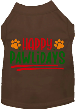 Happy Pawlidays Screen Print Shirt in Many Colors