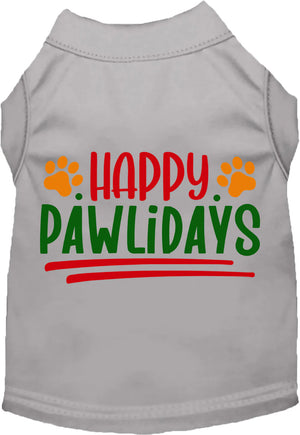 Happy Pawlidays Screen Print Shirt in Many Colors