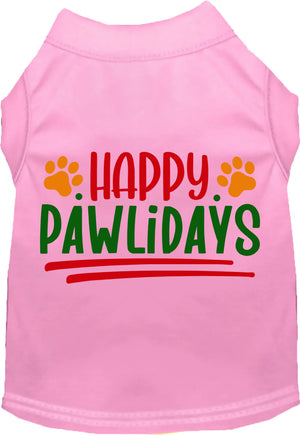 Happy Pawlidays Screen Print Shirt in Many Colors