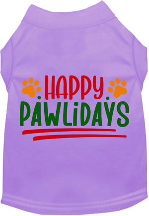 Happy Pawlidays Screen Print Shirt in Many Colors