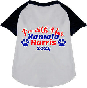 I'm With Her Harris 2024 Raglan Screen Print Shirt