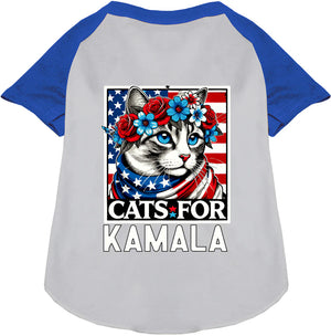 Cats for Kamala Raglan Screen Print Shirt