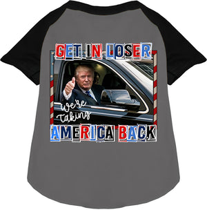 Trump Taking Back America Raglan Screen Print Shirt