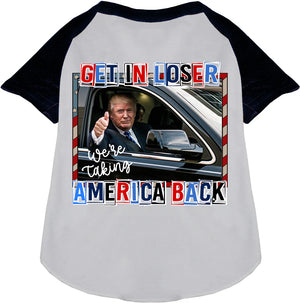 Trump Taking Back America Raglan Screen Print Shirt