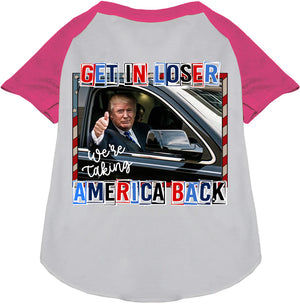 Trump Taking Back America Raglan Screen Print Shirt