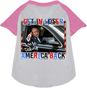 Trump Taking Back America Raglan Screen Print Shirt