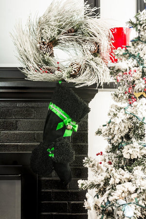 Black Poodle Decorative Dog Christmas Stocking