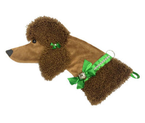 Brown Poodle Decorative Dog Christmas Stocking