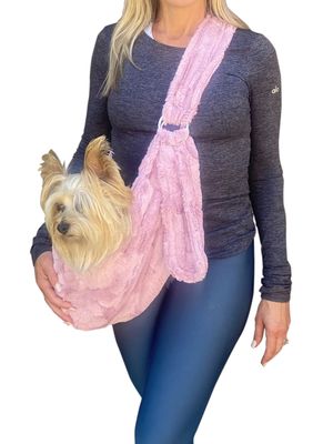 Adjustable Furbaby Sling Bag in Rosewood