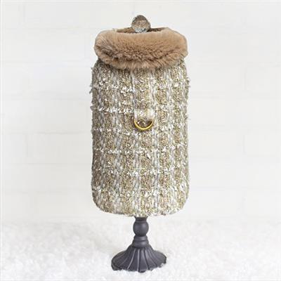 Annabella Dog Coat: Gold Ore