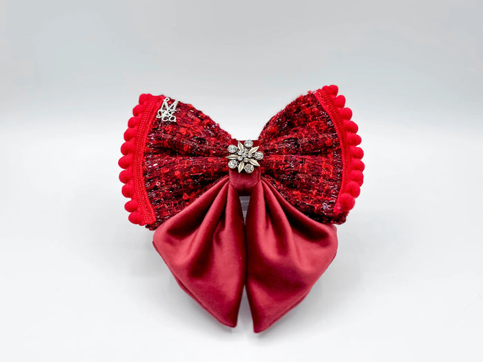 The Klaus Sailor Tweed Hair Bow