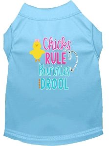 Chicks Rule Screen Print Dog Shirt in Many Colors