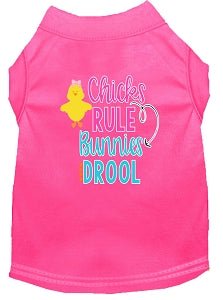 Chicks Rule Screen Print Dog Shirt in Many Colors