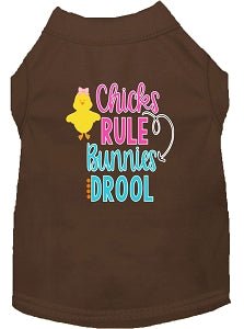 Chicks Rule Screen Print Dog Shirt in Many Colors