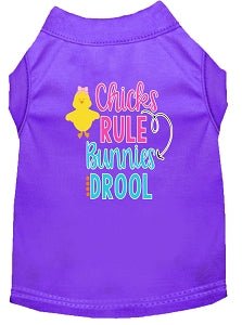 Chicks Rule Screen Print Dog Shirt in Many Colors