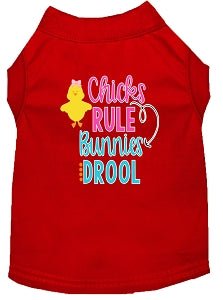 Chicks Rule Screen Print Dog Shirt in Many Colors