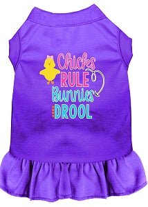 Chicks Rule Screen Print Dog Dress in Many Colors