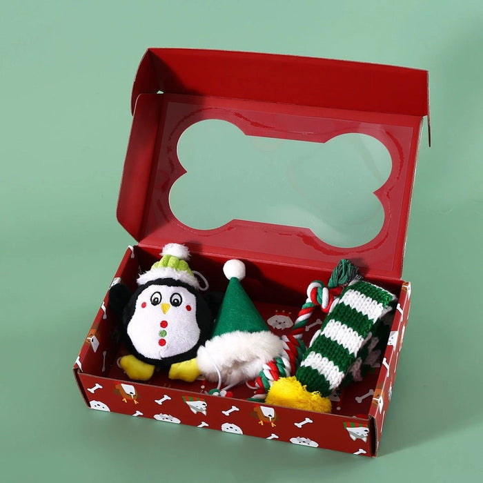 Chrismoo - 4cps Christmas Dog Gift Set