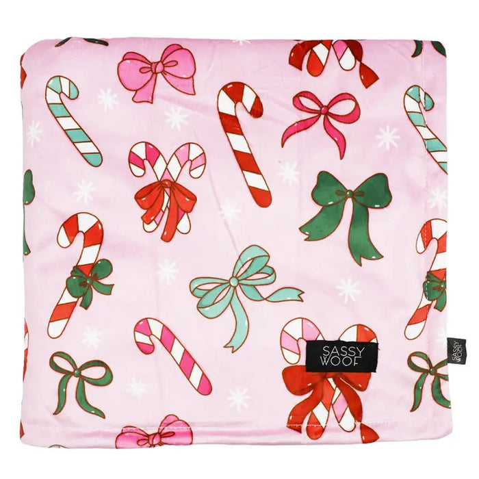 Candy Cane Coquett Holiday Collection Blanket