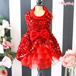 Wooflink Party Time Dress in Red