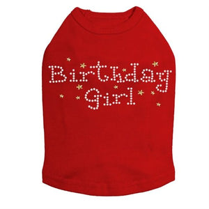 Birthday Girl with Stars Rhinestone Dog Tank- Many Colors - Posh Puppy Boutique