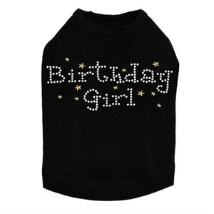 Birthday Girl with Stars Rhinestone Dog Tank- Many Colors - Posh Puppy Boutique