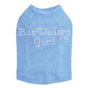 Birthday Girl with Stars Rhinestone Dog Tank- Many Colors - Posh Puppy Boutique