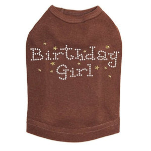 Birthday Girl with Stars Rhinestone Dog Tank- Many Colors - Posh Puppy Boutique