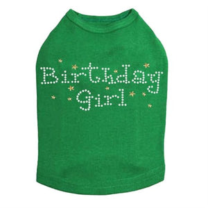 Birthday Girl with Stars Rhinestone Dog Tank- Many Colors - Posh Puppy Boutique