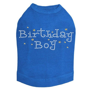 Birthday Boy with Gold Stars Rhinestone Tank - Many Colors - Posh Puppy Boutique