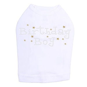 Birthday Boy with Gold Stars Rhinestone Tank - Many Colors - Posh Puppy Boutique