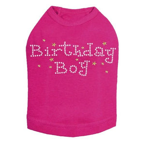 Birthday Boy with Gold Stars Rhinestone Tank - Many Colors - Posh Puppy Boutique