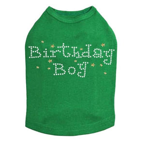 Birthday Boy with Gold Stars Rhinestone Tank - Many Colors - Posh Puppy Boutique