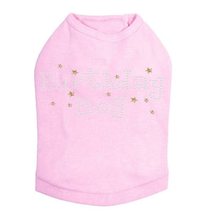 Birthday Boy with Gold Stars Rhinestone Tank - Many Colors - Posh Puppy Boutique