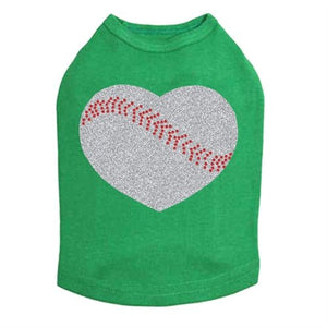 Baseball Heart Dog Tank in Many Colors - Posh Puppy Boutique