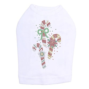 Candy Canes Rhinestone Dog Tank - Many Colors - Posh Puppy Boutique