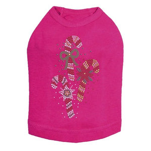 Candy Canes Rhinestone Dog Tank - Many Colors - Posh Puppy Boutique