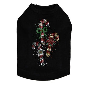 Candy Canes Rhinestone Dog Tank - Many Colors - Posh Puppy Boutique