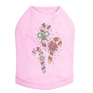 Candy Canes Rhinestone Dog Tank - Many Colors - Posh Puppy Boutique