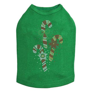 Candy Canes Rhinestone Dog Tank - Many Colors - Posh Puppy Boutique