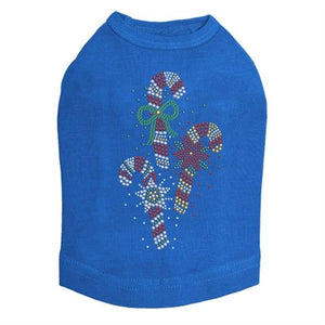 Candy Canes Rhinestone Dog Tank - Many Colors - Posh Puppy Boutique