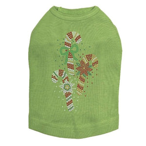 Candy Canes Rhinestone Dog Tank - Many Colors - Posh Puppy Boutique