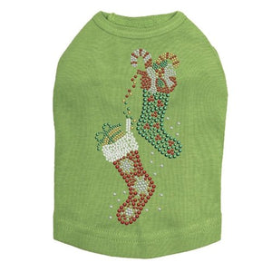 Christmas Stockings Dog Tank-in Many Colors - Posh Puppy Boutique