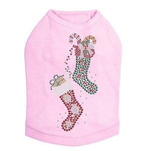 Christmas Stockings Dog Tank-in Many Colors - Posh Puppy Boutique