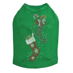 Christmas Stockings Dog Tank-in Many Colors - Posh Puppy Boutique